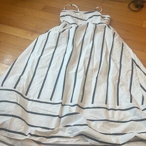 Amazon Black and White Striped Maxi Dress